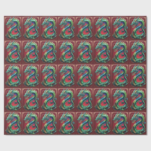 ドラゴン ラッピングペーパー (フラット)