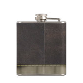 ドラゴン ヴァイキング シールド レザールック カッパー フラスク (裏面)