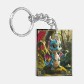 ドラゴン〔占星術の〕十二宮図標識 キーホルダー (正面左)