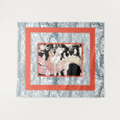 ドラゴン&波形パターン付き日本の大型タペストリー タペストリー (正面(横))