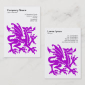ドラゴン – 紫オンホワイト 名刺 (正面/裏面)