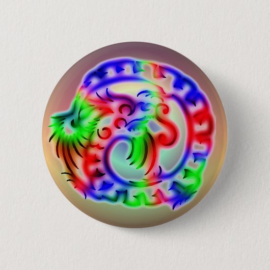 ドラゴン 缶バッジ (正面)