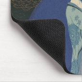 ドラゴン(色のlitho)を持つ女性 マウスパッド (コーナー)