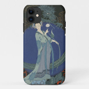 ドラゴン(色のlitho)を持つ女性 iPhone 11 ケース