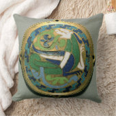 ドラゴン、Conquesからのフランス語を、描写する円形浮彫り クッション (ブランケット)