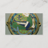 ドラゴン、Conquesからのフランス語を、描写する円形浮彫り 名刺 (裏面)