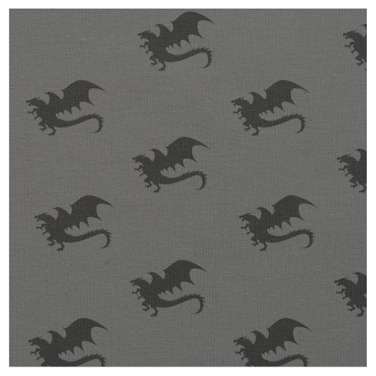 ドラゴンDNDシルエットグレー ファブリック (クローズアップ)