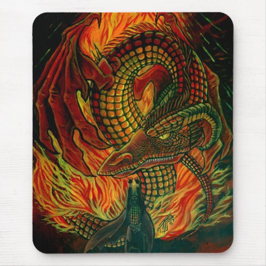 ドラゴンDSC_0209を呪文で呼び出して下さい マウスパッド (正面)