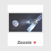 ドラゴンXl宇宙船と惑星の地球の距離 シール (シート)