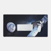 ドラゴンXl宇宙船と惑星の地球の距離 デスクマット (キーボード&マウス)