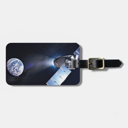ドラゴンXl宇宙船と惑星の地球の距離 ラゲッジタグ (正面横)