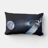 ドラゴンXl宇宙船と惑星の地球の距離 ランバークッション (裏面)