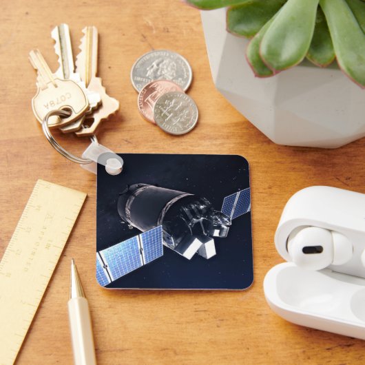 ドラゴンXl宇宙船のイラストレーション。 キーホルダー (デスク)