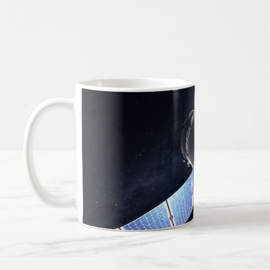 ドラゴンXl宇宙船のイラストレーション。 コーヒーマグカップ (左)