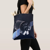 ドラゴンXl宇宙船のイラストレーション。 トートバッグ (クローズアップ)