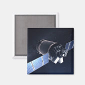 ドラゴンXl宇宙船のイラストレーション。 マグネット (正面/裏面)