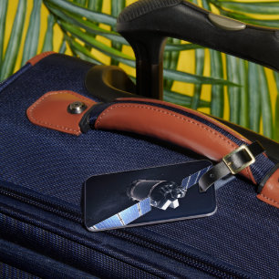 ドラゴンXl宇宙船のイラストレーション。 ラゲッジタグ