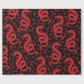 ドラゴ中国のン ラッピングペーパー (フラット)