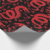 ドラゴ中国のン ラッピングペーパー (角)