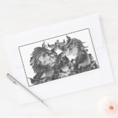 ドラゴ中国のン 長方形シール (封筒)