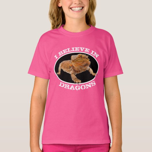 「ドラゴ信じンズに入った」とヒゲ・ドラゴン Tシャツ (正面)