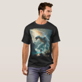 ドラゴ威厳のあるン：ファンタジー界の守護者 Tシャツ (正面フル)