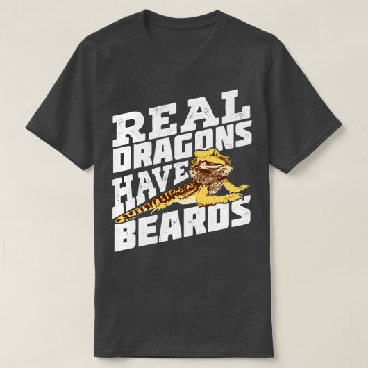 ドラゴ実在ンが髭を生やしたドラゴンの持ち主ギフトを持っている Tシャツ (デザイン正面)