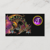 ドラゴ/ドラゴンジェムストーンモノグラム黒紫バイオレット 名刺 (裏面)