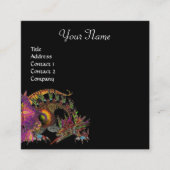 ドラゴ/ファンタジードラゴンモノグラムブラックパープル スクエア名刺 (正面)