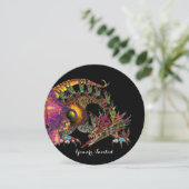 ドラゴ/ファンタジードラゴン入り金ゴールドピンクパープルブラック 招待状 (スタンド正面)