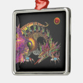 ドラゴ/ファンタジー金ゴールドドラゴン メタルオーナメント (左)