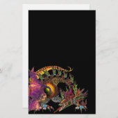 ドラゴ/ファンタジー金ゴールドドラゴン 便箋 (正面/裏面)