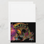 ドラゴ/ファンタジー金ゴールドドラゴン 便箋 (正面/裏面)