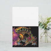 ドラゴ/ファンタジー金ゴールドドラゴン 便箋 (スタンド正面)