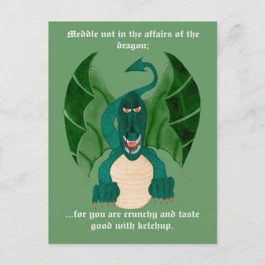 ドラッおもしろいグポストカード ポストカード (正面)