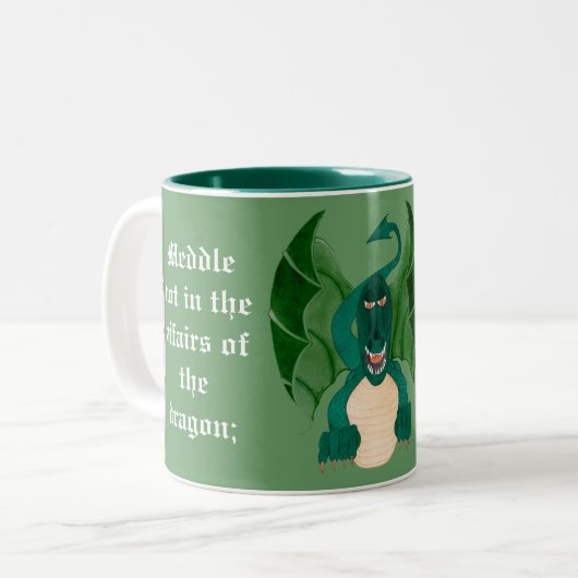 ドラッおもしろいグマグ ツートーンマグカップ (正面左)