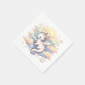 ドラッお洒落グベビーシャワー スタンダードカクテルナプキン (角)