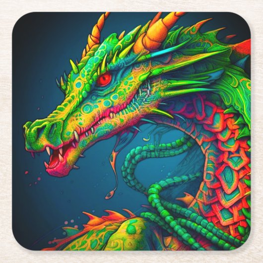 ドラッアートグ スクエアペーパーコースター (正面)