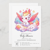 ドラッエレガントグベビーシャワー 招待状 (正面/裏面)