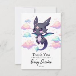 ドラッエレガントモダング赤ちゃんシャワー サンキューカード