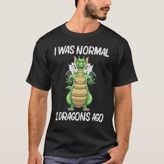 ドラッカッコいいグ女子男性へ神話の生き物ドラゴン Tシャツ (正面)