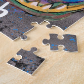 ドラッカラフルグと名パーソナライズされた前 ジグソーパズル (側面)