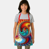 ドラッカラフルグスパイラルパーソナライズされた エプロン (インサイチュ)