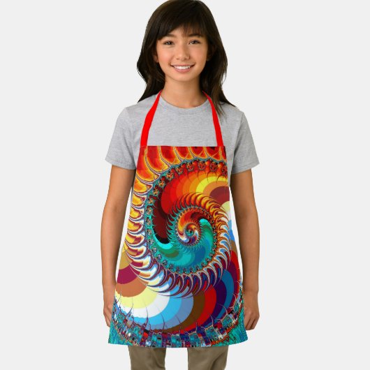 ドラッカラフルグスパイラルパーソナライズされた エプロン (インサイチュ)