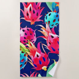 ドラッカラフルグフルーツ ビーチタオル