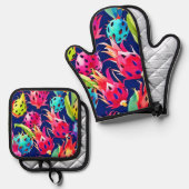 ドラッカラフルグフルーツ 鍋つかみ&鍋敷きセット (正面/裏面)