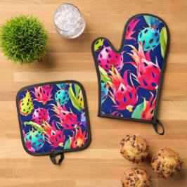 ドラッカラフルグフルーツ 鍋つかみ&鍋敷きセット