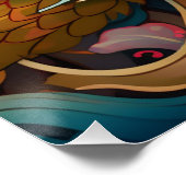 ドラッカラフルグモダンパーソナライズされた名 ポスター (コーナー)