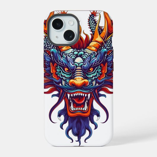 ドラッカラフル中国のグ iPhone 15ケース (裏面)