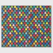 ドラックールカラフルクのスケール模様 ラッピングペーパー (フラット)